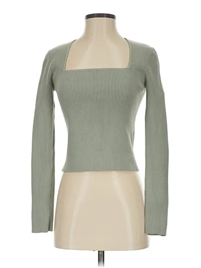 Pre-owned Open Edit Cardigan Sweater In Green