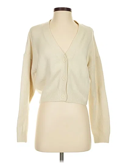 Pre-owned Open Edit Cardigan Sweater In Ivory