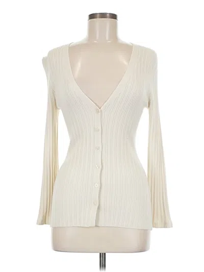Pre-owned Open Edit Cardigan Sweater In Ivory