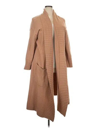 Pre-owned Open Edit Cardigan Sweater In Tan