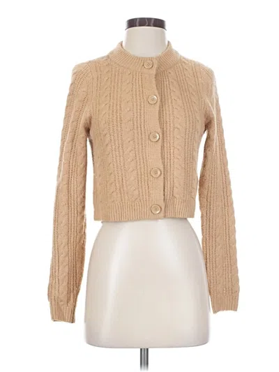 Pre-owned Open Edit Cardigan Sweater In Tan