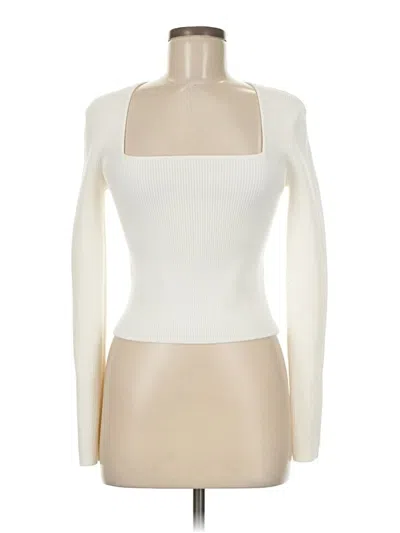 Pre-owned Open Edit Cardigan Sweater In White