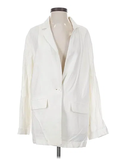 Pre-owned Open Edit Cardigan Sweater In White
