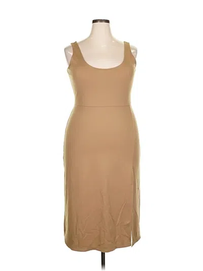 Pre-owned Open Edit Casual Dress In Brown