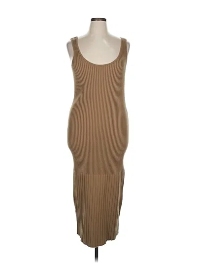 Pre-owned Open Edit Casual Dress In Brown