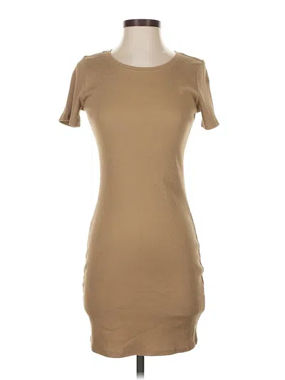 Pre-owned Open Edit Casual Dress In Brown