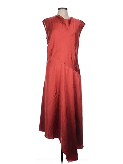 Pre-owned Open Edit Casual Dress In Burgundy