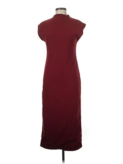 Pre-owned Open Edit Casual Dress In Burgundy