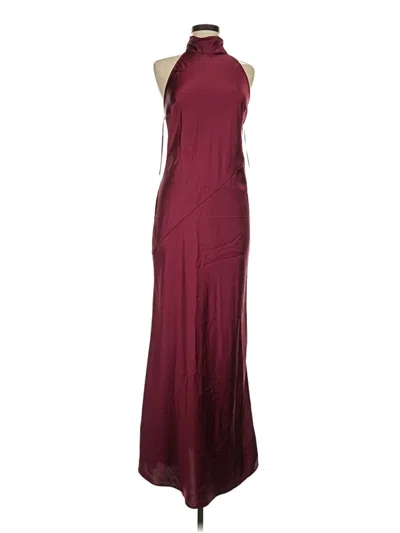 Pre-owned Open Edit Casual Dress In Burgundy