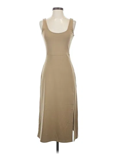 Open Edit Casual Dress In Tan