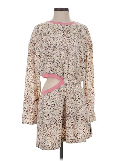 Pre-owned Open Edit Casual Dress In Tan