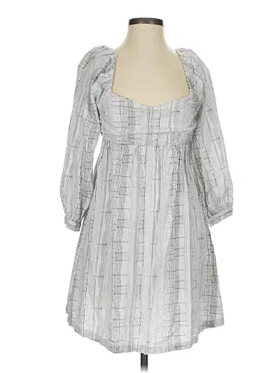 Pre-owned Open Edit Casual Dress In White