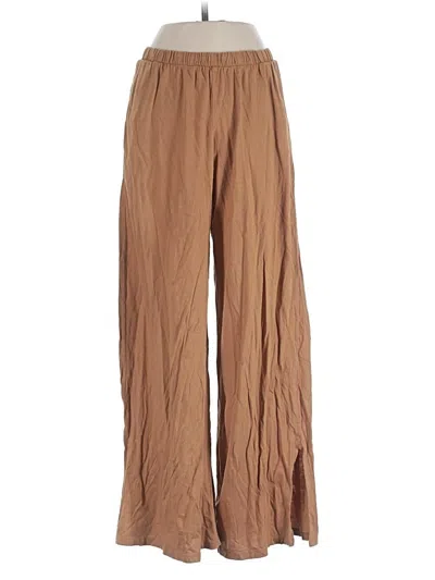 Pre-owned Open Edit Casual Pants In Brown