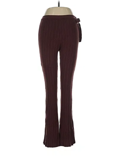 Pre-owned Open Edit Casual Pants In Burgundy