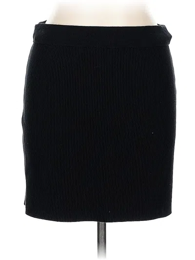 Pre-owned Open Edit Casual Skirt In Black