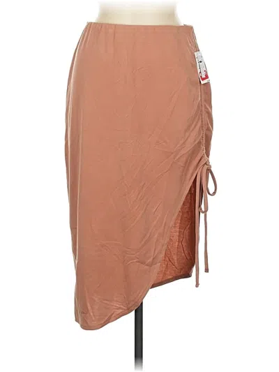 Pre-owned Open Edit Casual Skirt In Brown