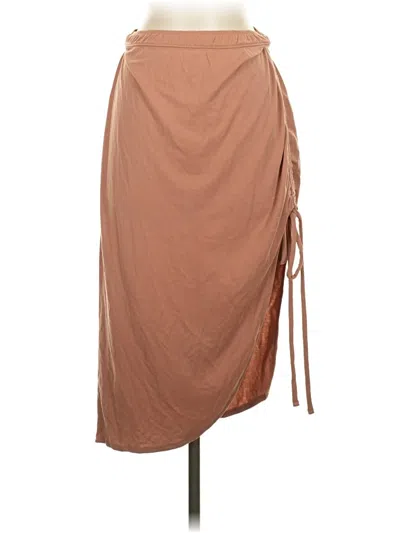 Pre-owned Open Edit Casual Skirt In Brown