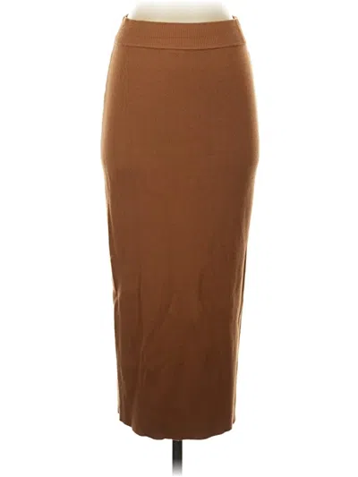 Pre-owned Open Edit Casual Skirt In Brown