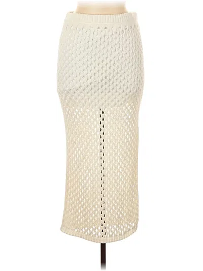 Pre-owned Open Edit Casual Skirt In White
