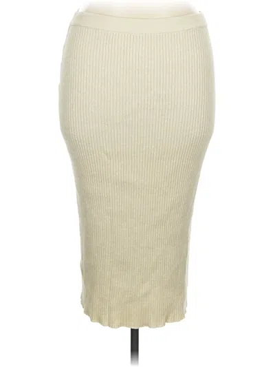 Pre-owned Open Edit Casual Skirt In White