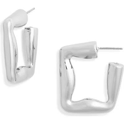 Open Edit Chunky Square Hoop Earrings