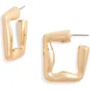 Open Edit Chunky Square Hoop Earrings