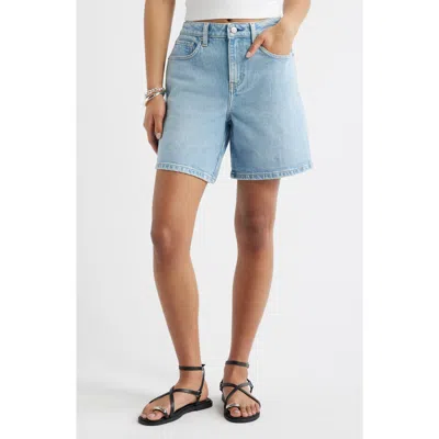 Open Edit Classic Denim Shorts In Blue