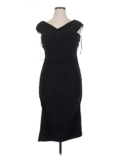 Pre-owned Open Edit Cocktail Dress In Black