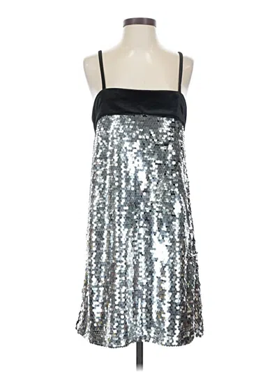 Pre-owned Open Edit Cocktail Dress In Silver