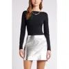 Open Edit Compact Bodysuit In Black