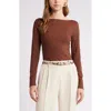 Open Edit Compact Bodysuit In Brown Soil