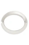 Open Edit Concave Hinge Bangle In Metallic