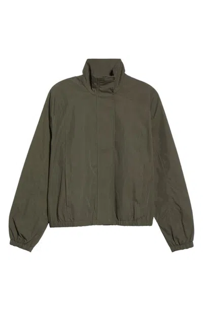 Open Edit Cotton Blend Track Jacket In Green City