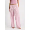 Open Edit Cotton Boxer Pants In Pink