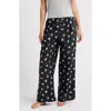 Open Edit Cotton Boxer Sleepwear Pants In Black