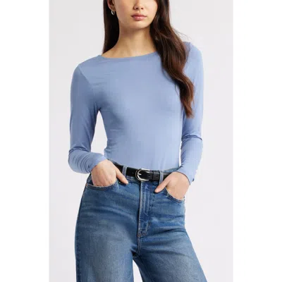 Open Edit Cowl Back Long Sleeve Shirt In Black