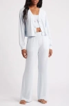 Open Edit Cozy Rib 3-piece Lounge Set In Blue Air Marl