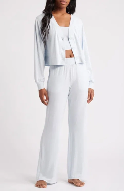 Open Edit Cozy Rib 3-piece Lounge Set In Blue Air Marl