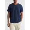 Open Edit Crewneck Stretch Cotton T-shirt In Blue