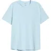 Open Edit Crewneck Stretch Cotton T-shirt In Blue