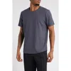 Open Edit Crewneck Stretch Cotton T-shirt In Blue