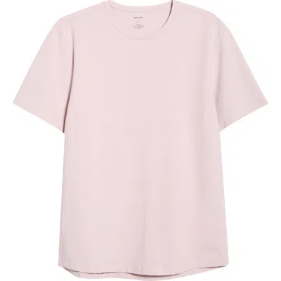 Open Edit Crewneck Stretch Cotton T-shirt In Pink