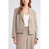 Open Edit Crop Blazer In Grey Chia