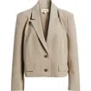 Open Edit Crop Blazer In Grey Chia