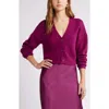 Open Edit Crop Cardigan In Purple Magenta