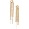 Open Edit Crystal & Chain Drop Earrings