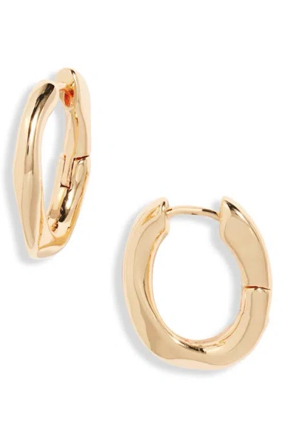 Open Edit Curb Link Hoop Earrings In Transparent