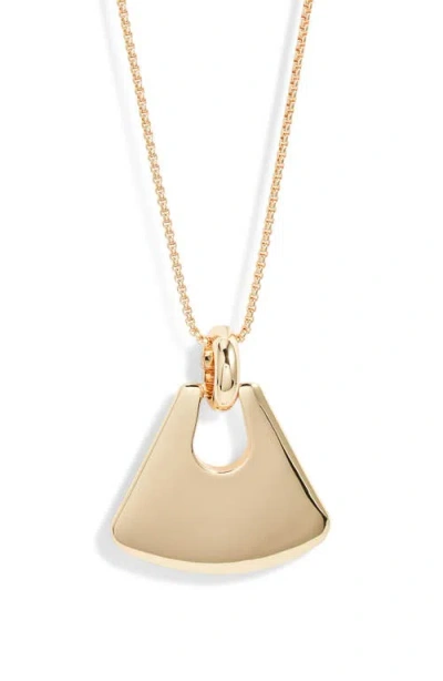 Open Edit Curved Charm Pendant Necklace