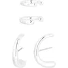 Open Edit Curved Stud Earring & Ear Cuff Set