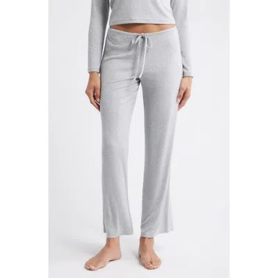 Open Edit Daydream Rib Lounge Pants In Grey Heather